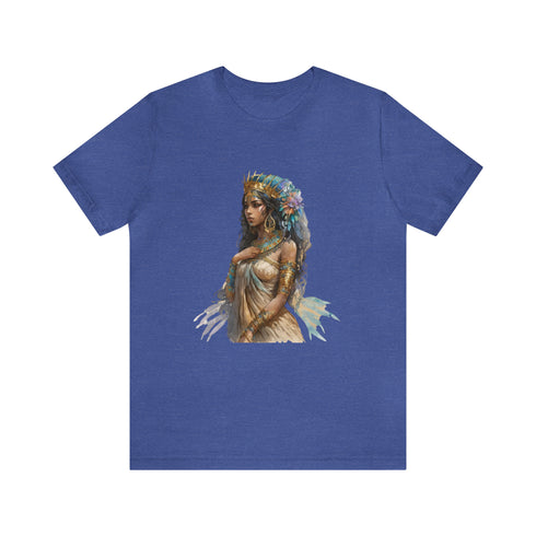 Ancient Egyptian Priestess - Short Sleeve Tee Heather True Royal